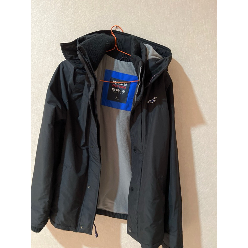 Hollister Jacket (hitam/biru)