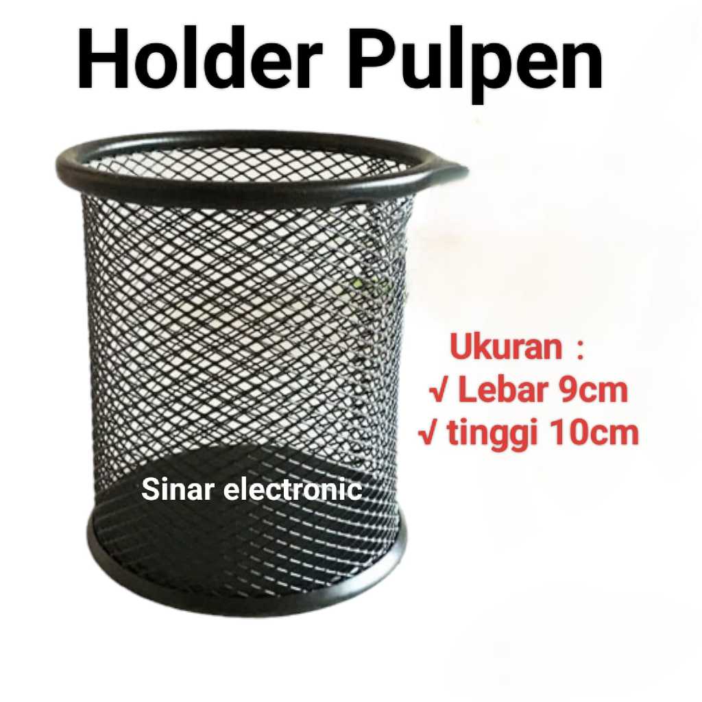 

Tempat Pulpen Jaring bahan Besi / Pen Stand Bulat Stainless Steel / Tempat Pensil Besi / Pen Holder