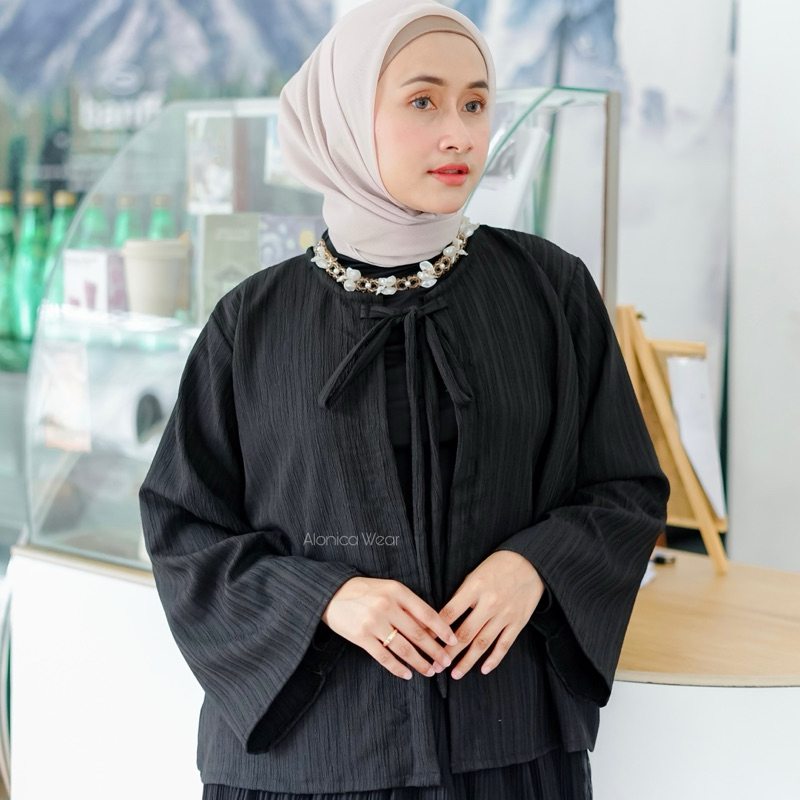 Outer Ribbon Alonica | Outer Pita | Outer Crop | Outer Pantai | Daily Outer | Ribbon Cardigan | Card