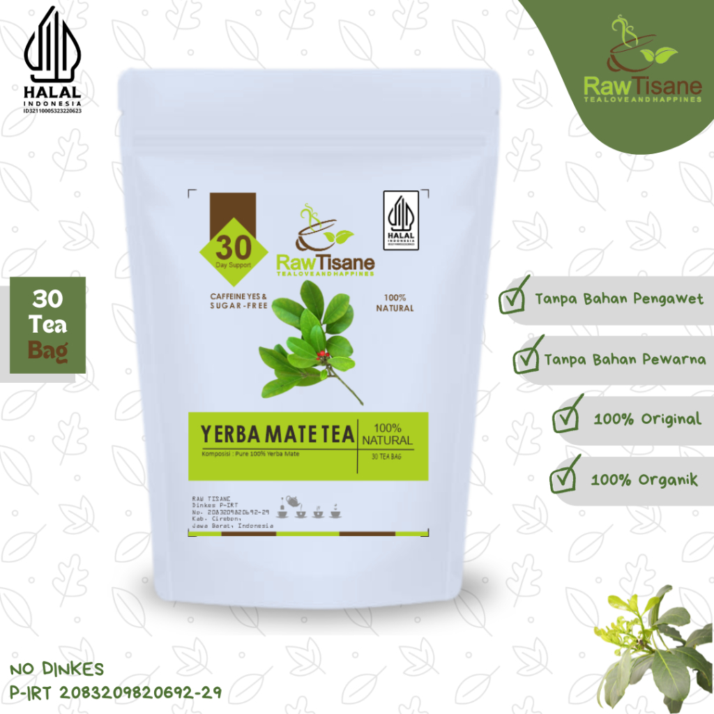 

RAW TISANE Yerba Mate Tea : Brazilian Yerba Mate Tea / Teh Celup Yerba Mate All Varian Isi 30 Tea Bag