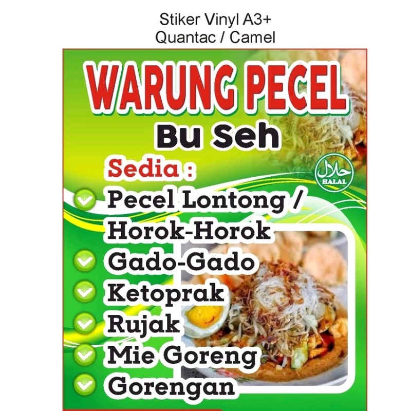 

Print Stiker Vinyl A3+, Quantac/Camel Bawa File / Desain Sendiri