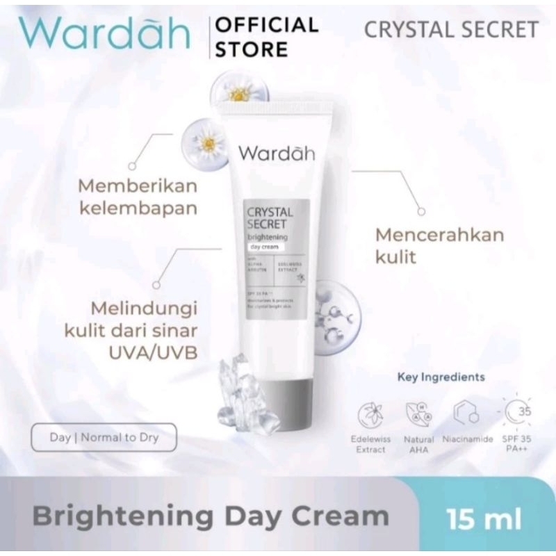 Wardah Crystal Secret Day / Night / Cuci Muka
