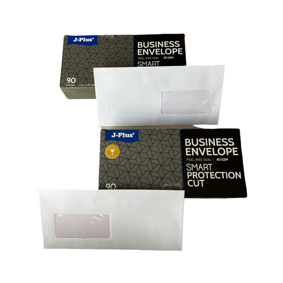 

Amplop J Plus 90 110x230mm Jendela Kiri ada plastic isi 100