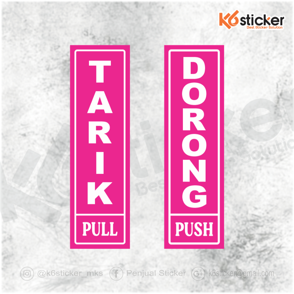

Sticker Label Sign Marka Stiker Pintu Tarik Dorong Push Pull 17 x 5 cm