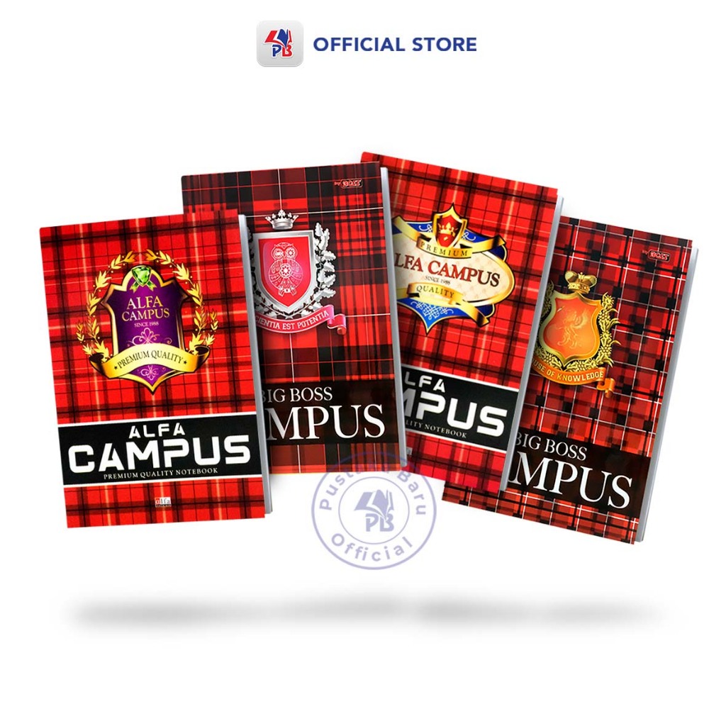 

Buku Tulis Big Boss Alfa CAMPUS 36 lembar 1 Pack ( Isi 10 ) Kertas Bagus Tebal Ukuran 18x25cm Cover Variasi Random