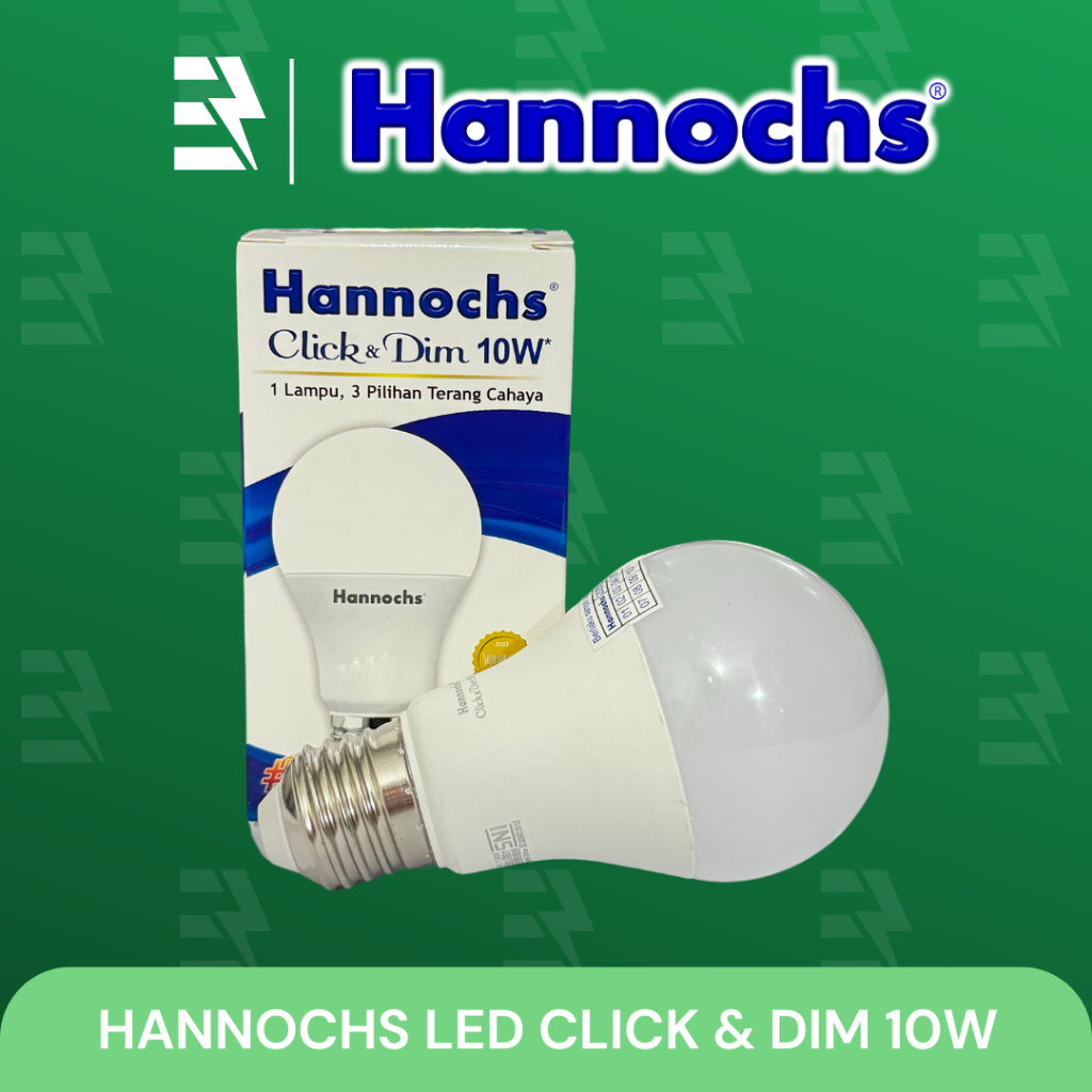 Hannochs Lampu LED Click and Dim 10w Bohlam Lampu Tidak Perlu DIMMER