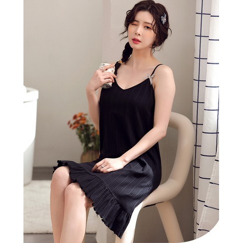 DASTER FASHION WANITA MODEL RUFFLE POLOS TALI KECIL DAILY WEAR HARGA MURAH