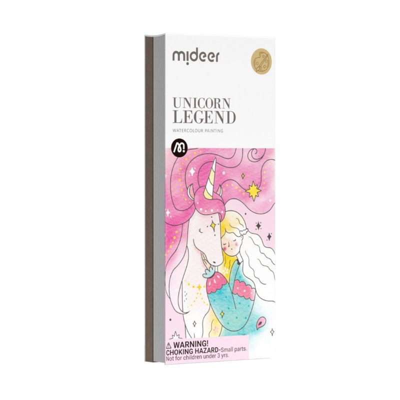 

Mideer watercolour painting unicorn legend with brush and colour pallete