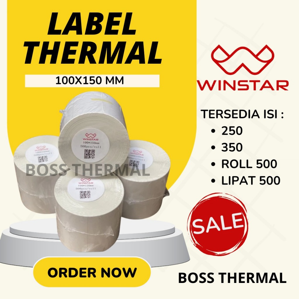 

Promo Kertas Label Thermal 100x150 A6 Sticker Barcode GOJEK GRAB