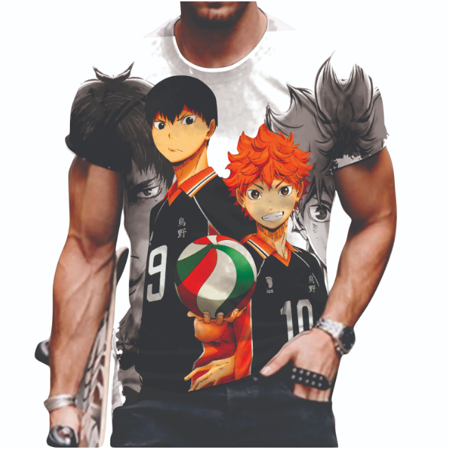 KAOS HAIKYU (AOP) ALL OF PRINT | ANIME KOMIK COMIC FULLPRINT FULL PRINT T-SHIRT Baju Kain Katun Pend