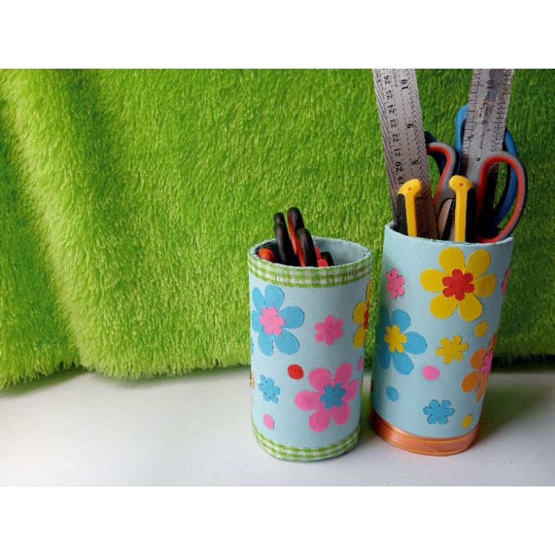 

prakarya tempat pensil atau penggaris dari kardus