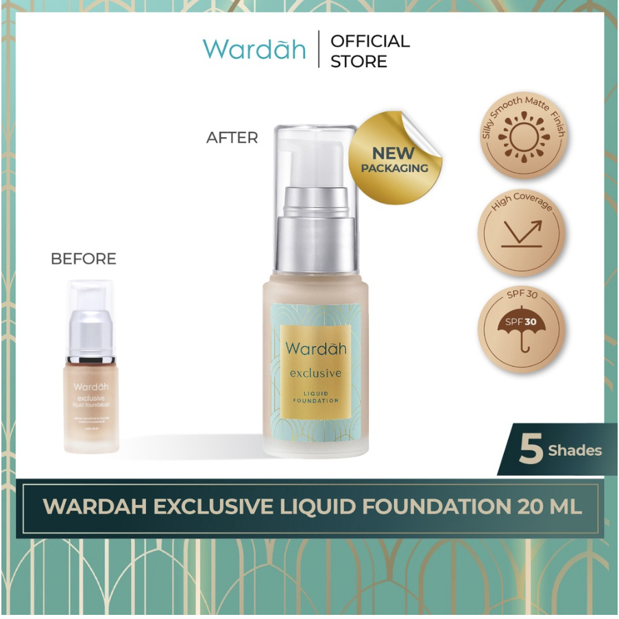 Wardah Original Wardah EXCLUSIVE Liquid Foundation 20ml Wardah Original