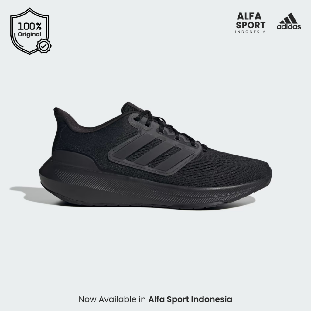 Sepatu Running Adidas Pria UltraBounce Hitam Hitam
