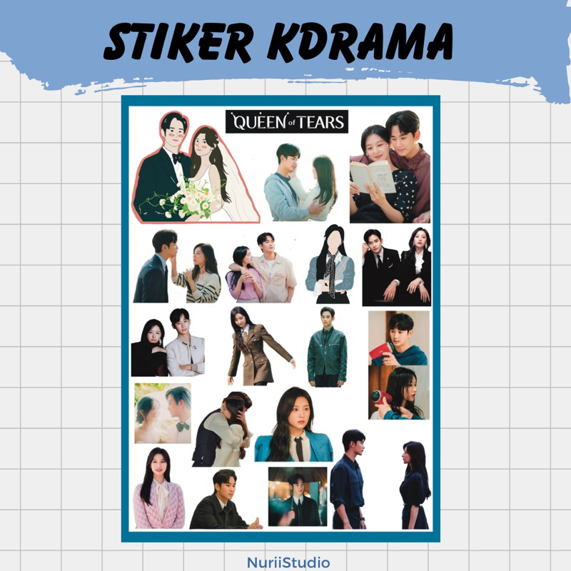 

stiker KDrama Queen of tears / kim soo hyun / stiker KDrama / kim ji won