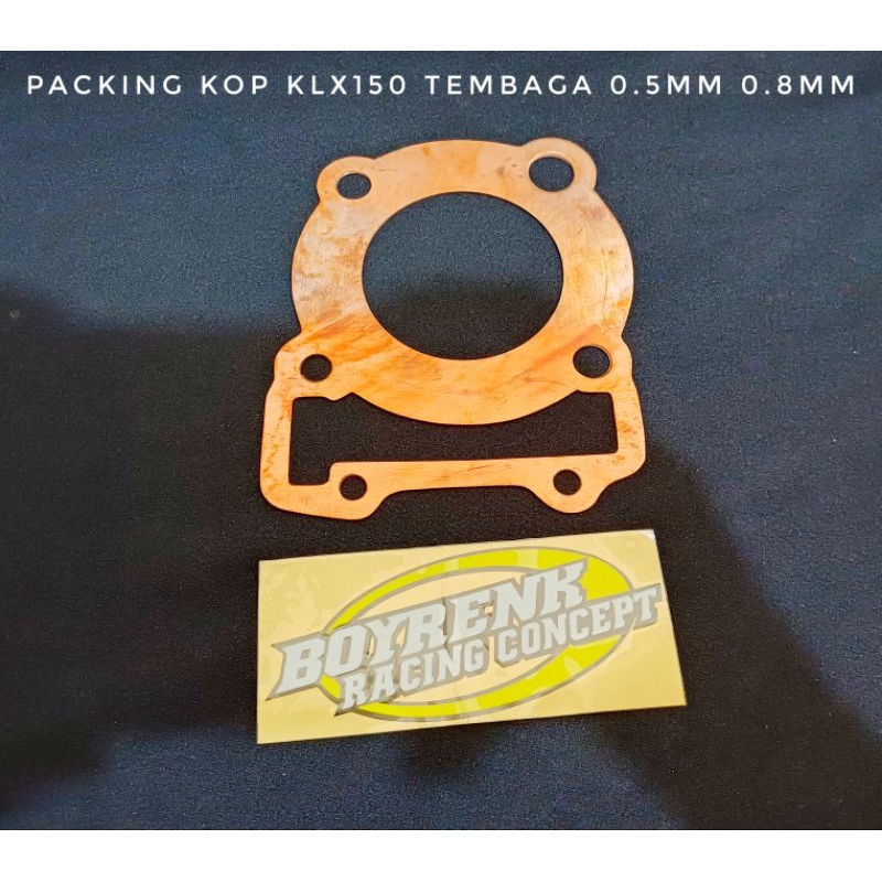 PACKING HEAD KOP KLX 150 KLX150 TEMBAGA 0.5 0.8 MM-BOYRENK