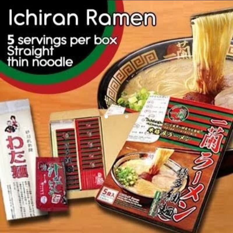 

[isi 5 Porsi] ICHIRAN RAMEN Hakata Style Thin Straight Japan Ramen Noodles Paling Murah