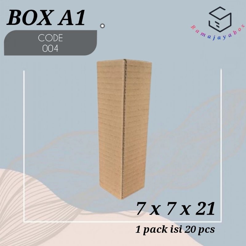 

(CODE 004) Kardus Karton Box Polos Uk 7 x 7 x 21 | 1 pack (20pcs)