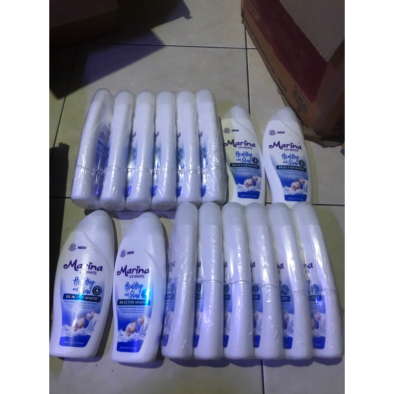 Hand Body lotion marina biru 185ml hand Body lotion marina H&W 185ml HandBody lotion Marina healthy 