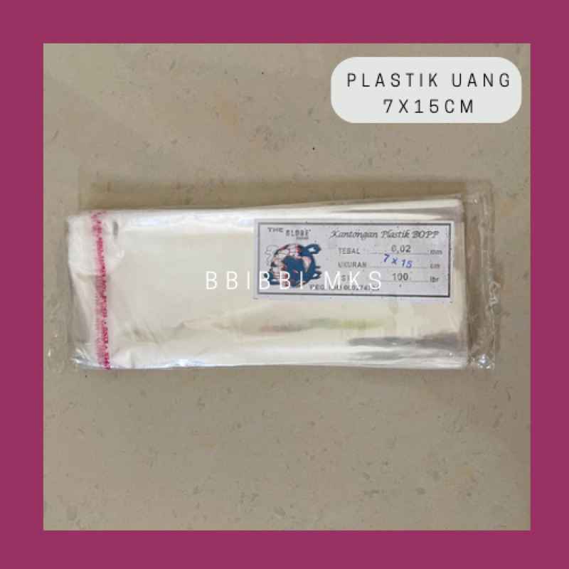 

[10 LEMBAR] PLASTIK UANG UKURAN 7 x 15 CM
