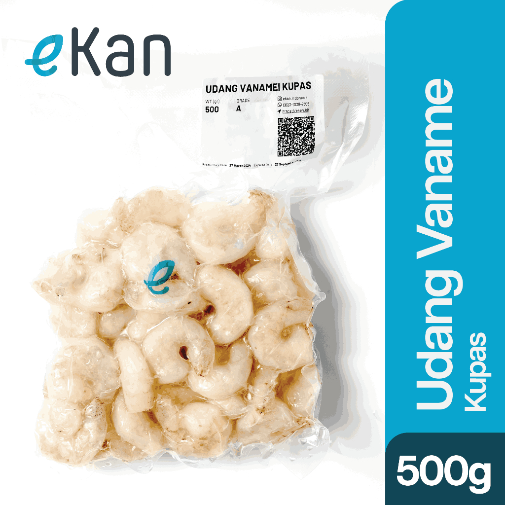 

Udang Vanamei Kupas Size M Frozen - 500gr