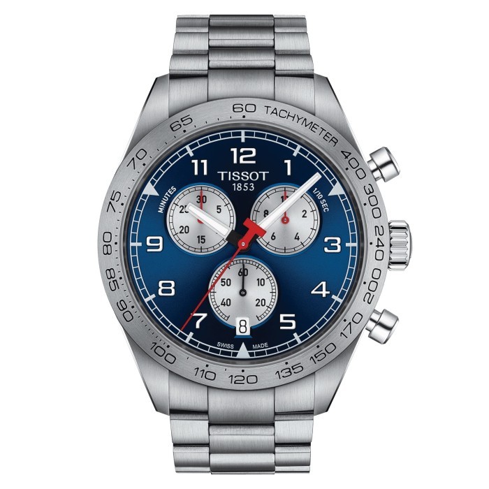 Jam Tangan Pria Tissot PRS 516 Chronograph T131.617.11.042.00 Biru 45mm Stainless Steel