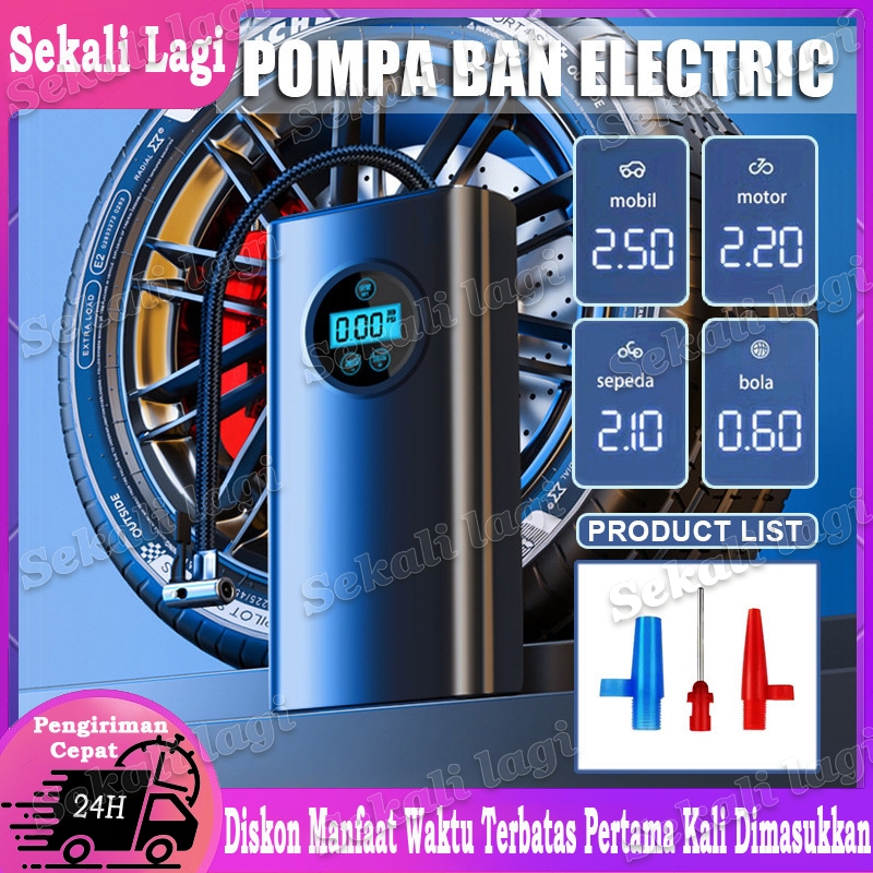 Car Air Pump Ban Motor Pompa Portabel Pompa Ban Electric Mobil Inflator Pompa Ban Kompresor Inflator