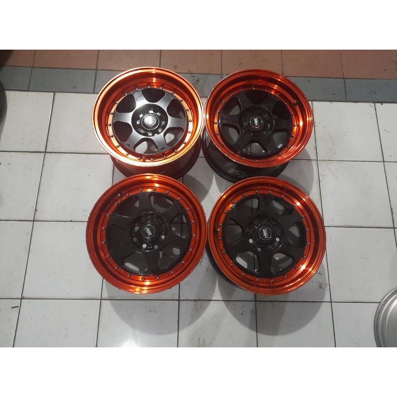 velg mobil seken hsr rumoi r15x7/8 et 35/30 pcd 4x100/114 B/RED model celong