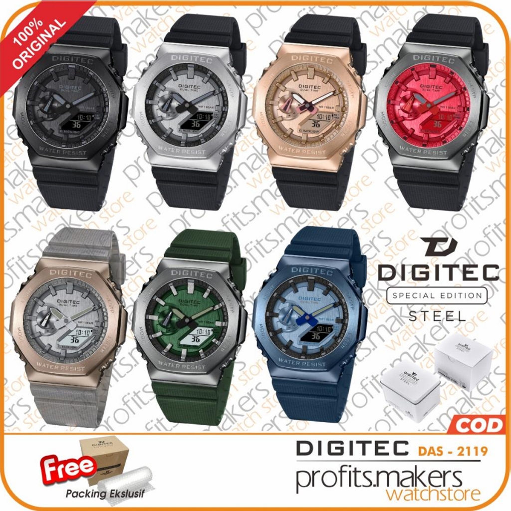 DIGITEC DAS 2119 / DAS-2119 / DAS2119 STEEL Watch ORIGINAL
