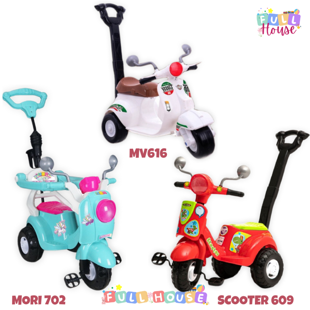 MAINAN SCOOTER DORONG RODA TIGA ANAK MORI 702 SHP TOYS / MV616 SHP TOYS / SCOOTER 609 SHP TOYS
