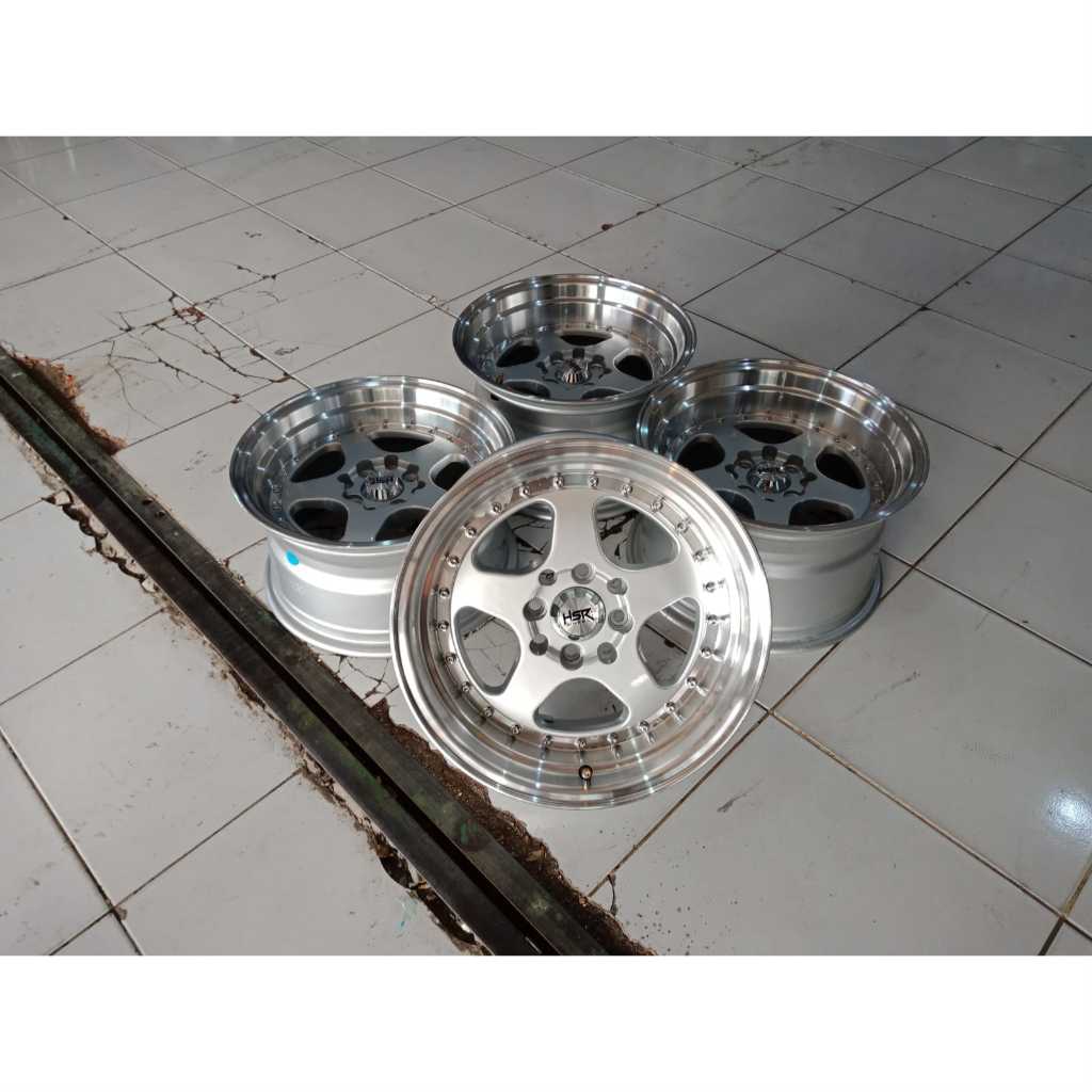 Velg Mobil Bekas Ring 15 Lubang 4 BURN HSR R15 X8-9 8X100-114,3 ET20