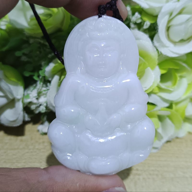 Giok Putih Dewi Kwan Im Jade Asli Type A