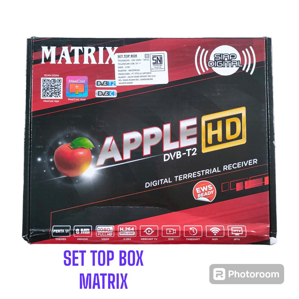 SET TOP BOX MATRIX APPLE HD SNI / STB MATRIX
