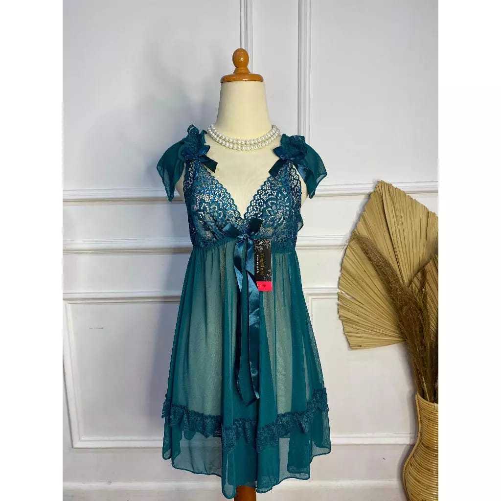 LindaGalz - Pakaian Tidur Wanita Dewasa / Lingerie Big Size Jumbo 0931-GREENTOSCA 0992