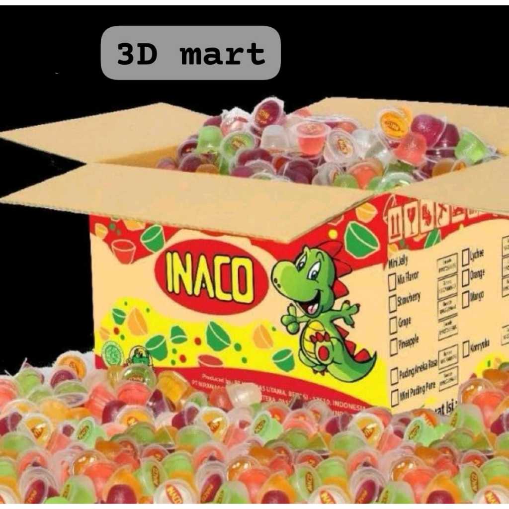 Kulosa.Shop (Exp Juni 2027) Jelly Inaco Kemasan 1 Kg/1000G (Rasa Buah)