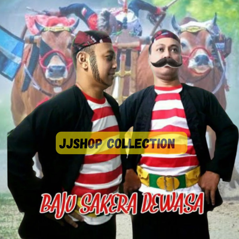 BAJU SAKERA DEWASA, BAJU SETELAN ADAT MADURA SAKERA DEWASA, BAJU TRADISIONAL MADURA SAKERA DEWASA PE