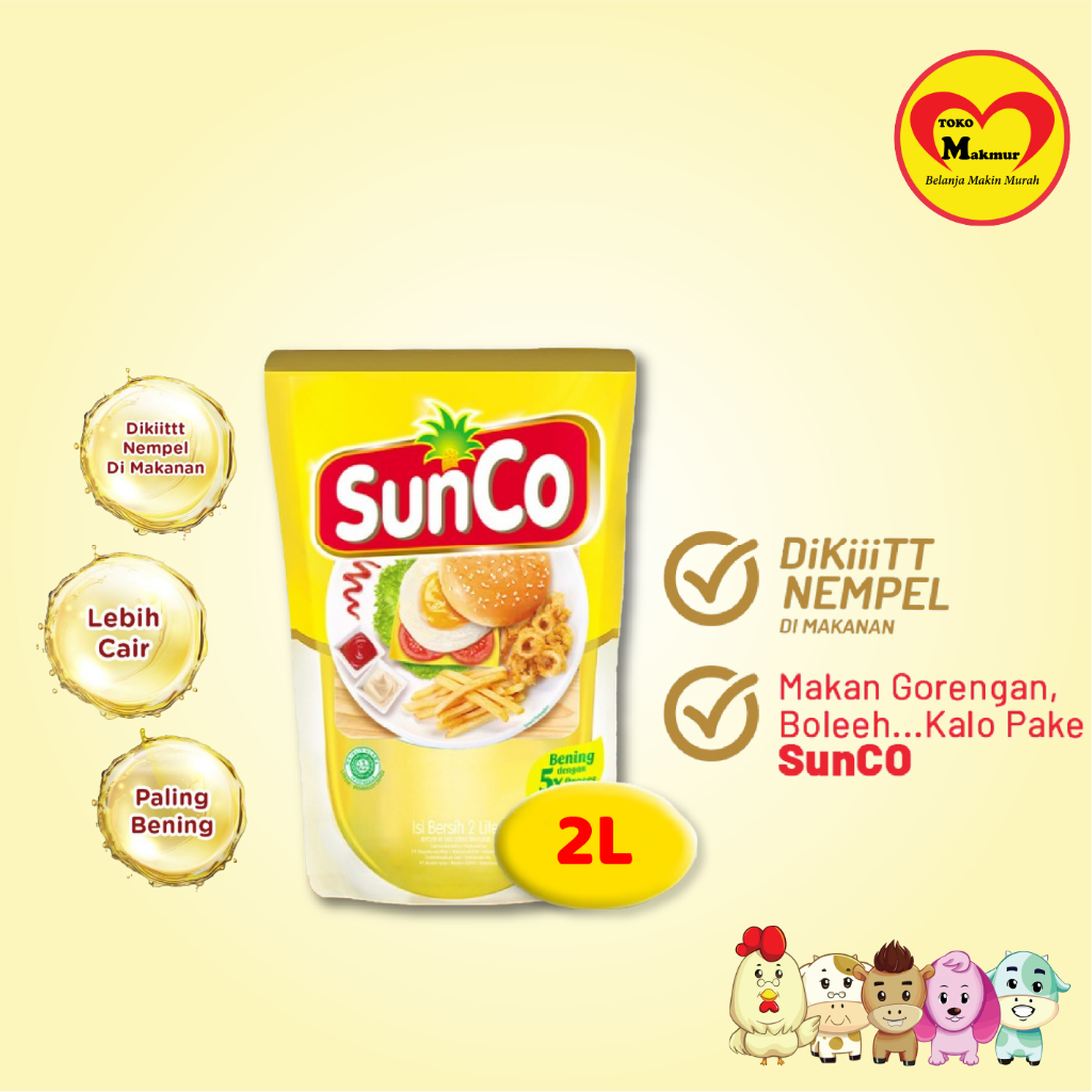 

Sunco Minyak Goreng 2 Liter ( Khusus Grab / Gojek Sidoarjo) / Toko Makmur Pondok Jati