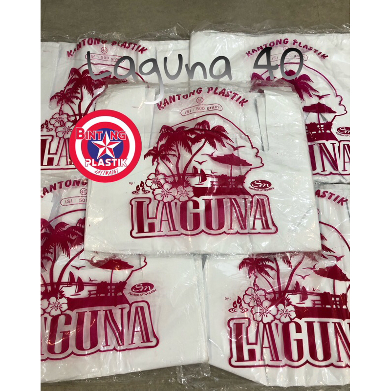 Kantong Plastik LAGUNA Kresek Loss Putih Susu 15 17 19 24 28 35 40 isi 500gram
