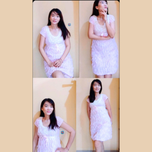 Baju pesta wanita pink/dress pesta lengan pendek/baju pesta/baju pesta ornamen/gaun pesta/gaun mini