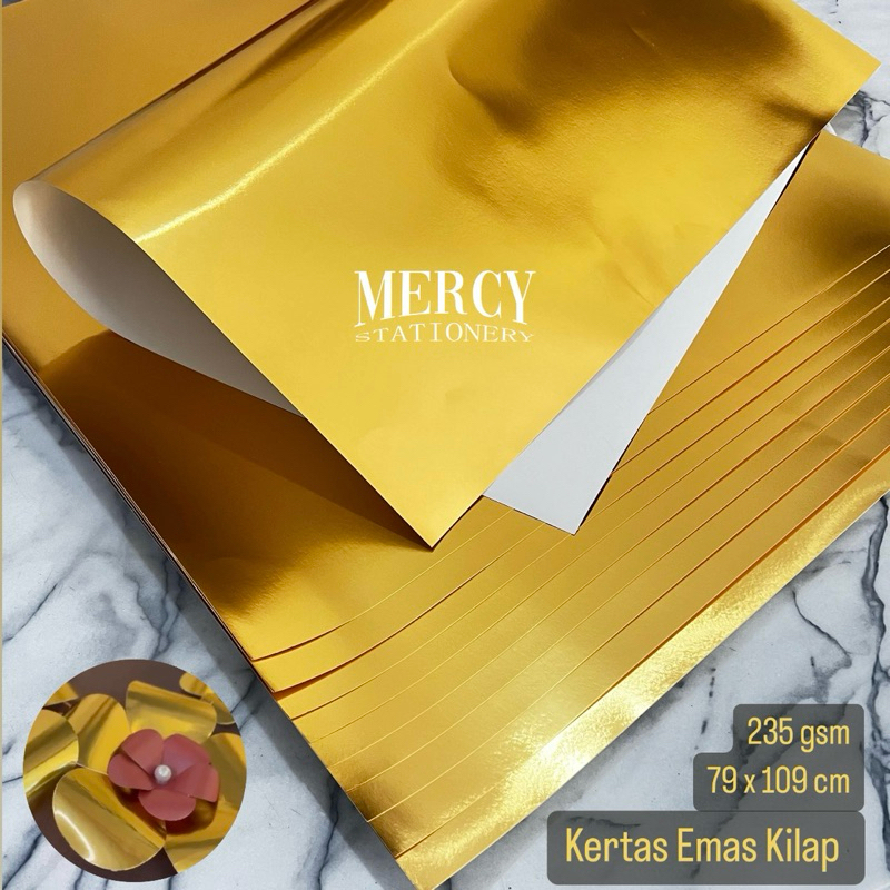 Kertas Emas Kilap Glory Gold 79x109cm 235gsm Tebal
