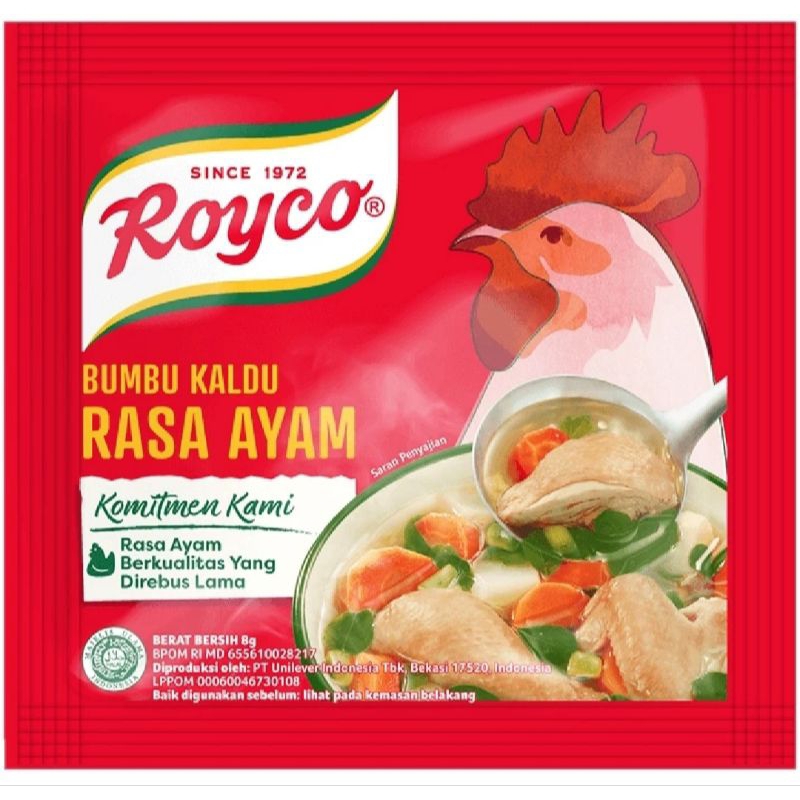 

royko rasa ayam/sapi sachet 1renceng 12pcs