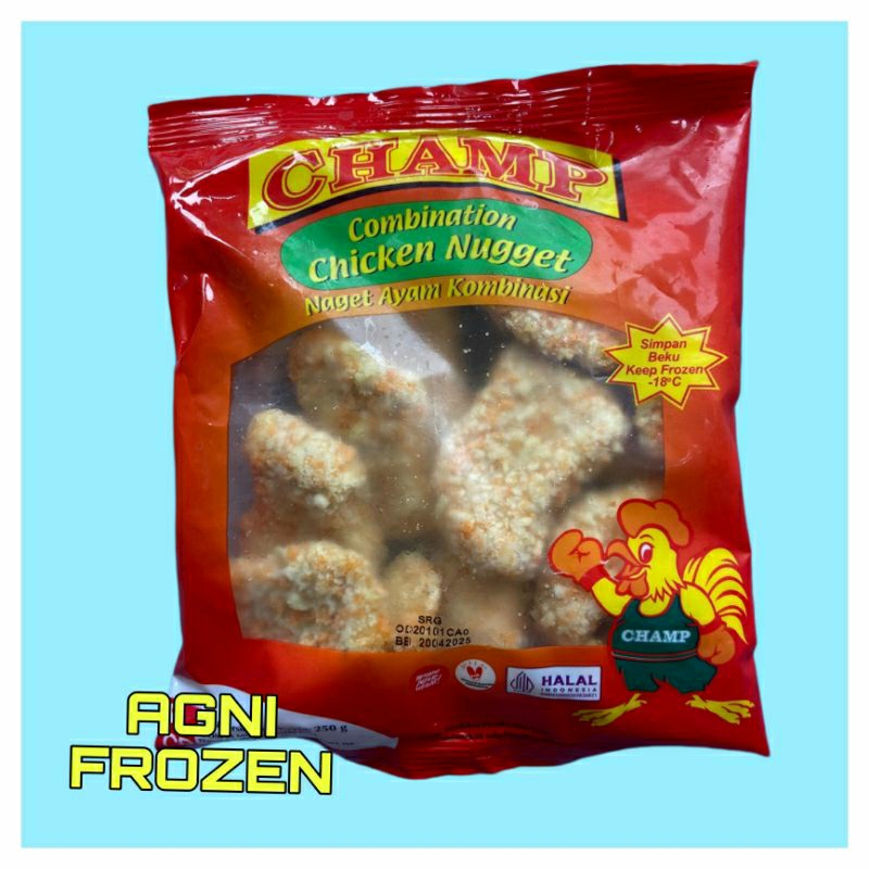 

CHAMP Nugget Ayam Kombinasi 13 Psc 250 Gram