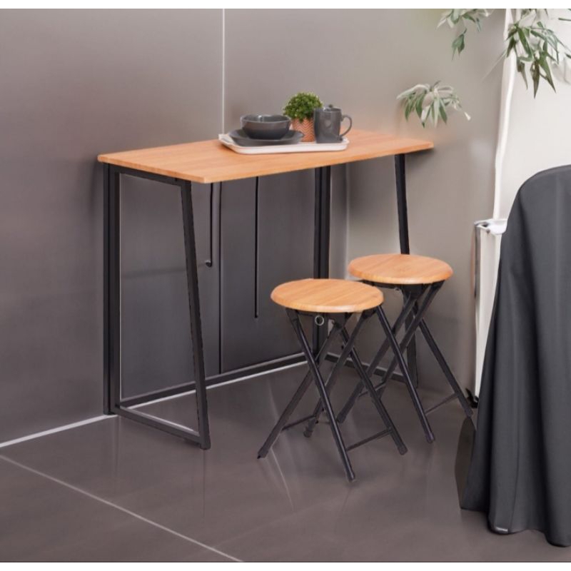 Set Meja Makan dengan 2 Stool/Kursi
