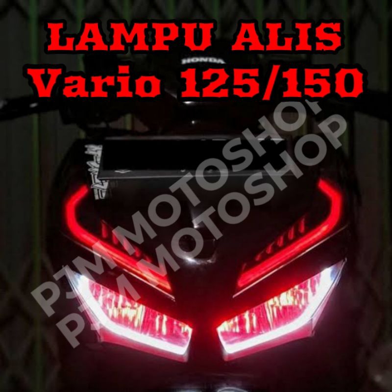 PAKETAN LAMPU ALIS VARIO 125 150 4PCS BONUS 4 DEVIL EYES 3 TITIK LED 1 MODE TINGGAL PASANG LAMPU ALI
