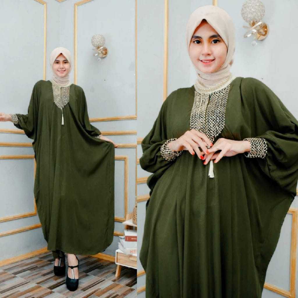 Gamis Kaftan Abaya Sultan Crinkle Airflow LD 110 & LD 130 / Gamis Renda Sultan Mewah Crinkle Airflow