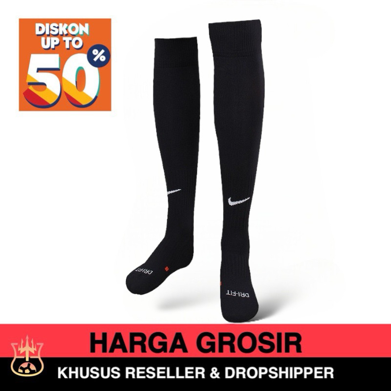 Kaos Kaki Futsal Bola Nike Academy Football Dri-Fit Sock Black White SX4120-001