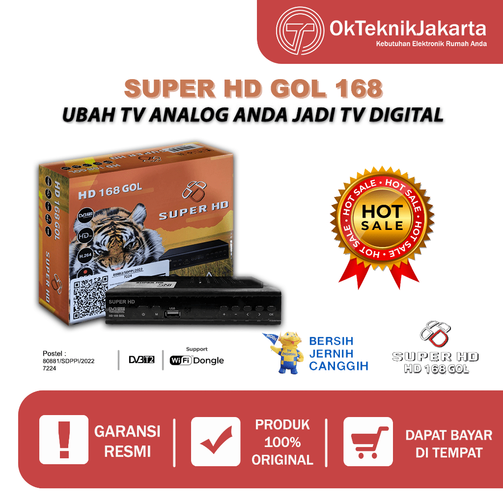 [BISA COD] Set Top Box DVB-T2 Super HD  168 By Optus Terbaru