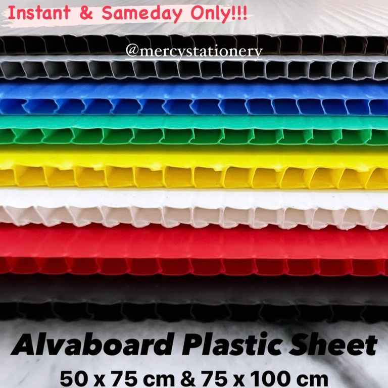 

Alvaboard Plastic 1x75cm Sheet 3 MM PP Impraboard Papan Plastik Infraboard ART E4Y7