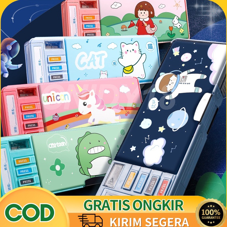 

Tempat Pensil Multifungsi Motif Unicorn Dinosaurus Astronot Untuk Anak ART A8G3