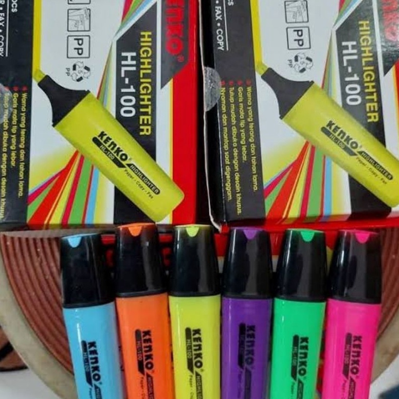 

BOX ISI 1 HIGHLIGHTER KENKO HL1 TEXTLINER PENANDA ART B6T3