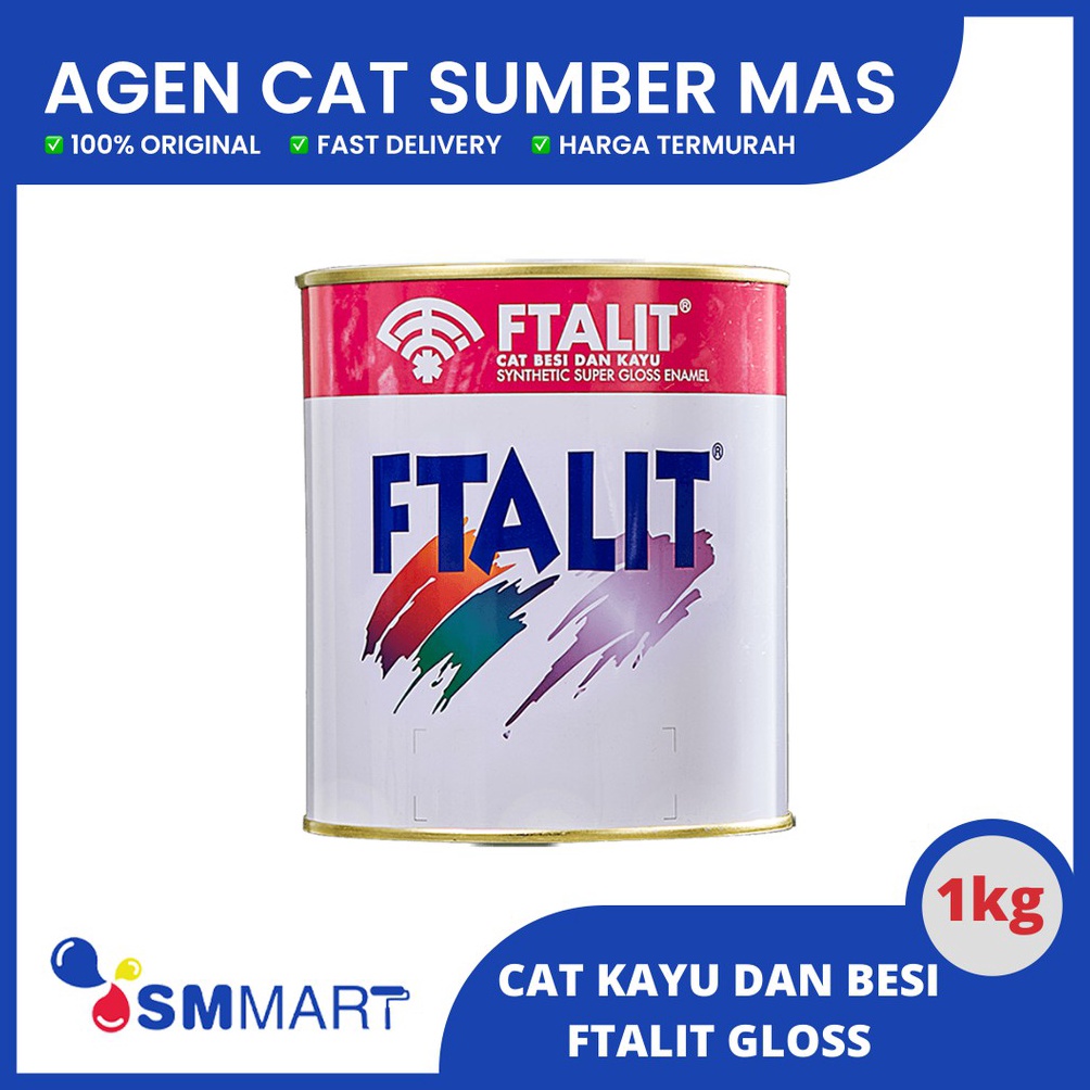 

CAT FTALIT GLOSS CAT KAYU BESI SEMUA WARNA 1KG ART D7D9